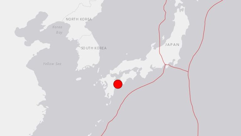 O epicentro foi registado na costa de Kyushu