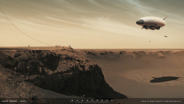 Uma das imagens apresentadas é do planeta Marte