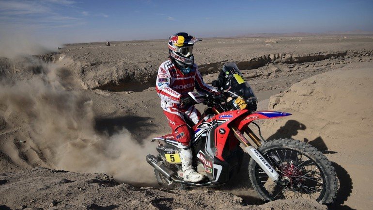 O português Hélder Rodrigues foi o primeiro a completara etapa do Rali Dakar entre Iquique e Calama, no Chile