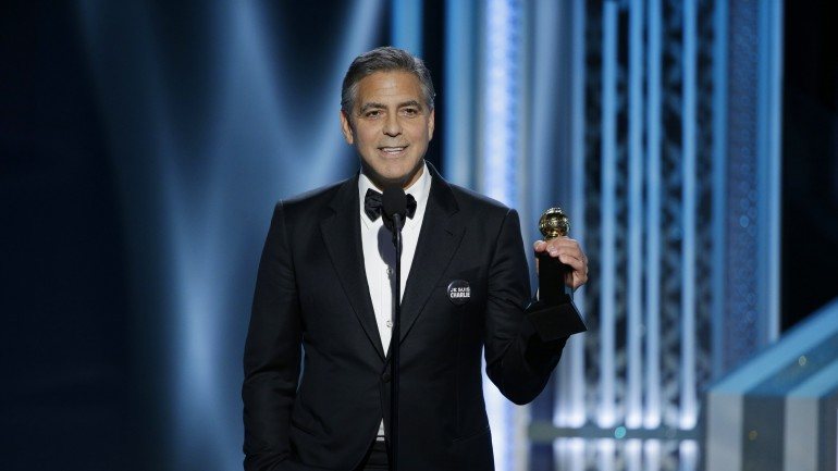 Clooney no discurso de aceitação do Globo de Ouro
