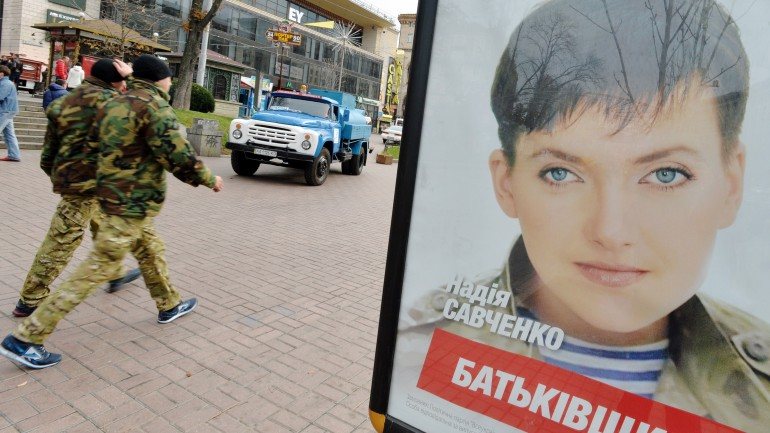 Nadiya Savchenko foi a única mulher a participar nas forças de manutenção de paz ucranianas no Iraque