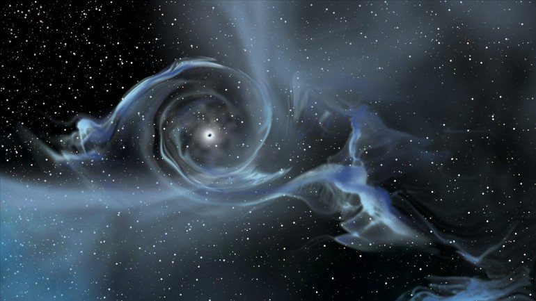 Interpretação artística de um buraco negro (Aurore Simonnet/Sonoma State University/NASA)