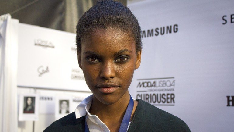 Amilna Estevão. A angolana de 16 anos foi uma das modelos mais requisitadas na Moda Lisboa.