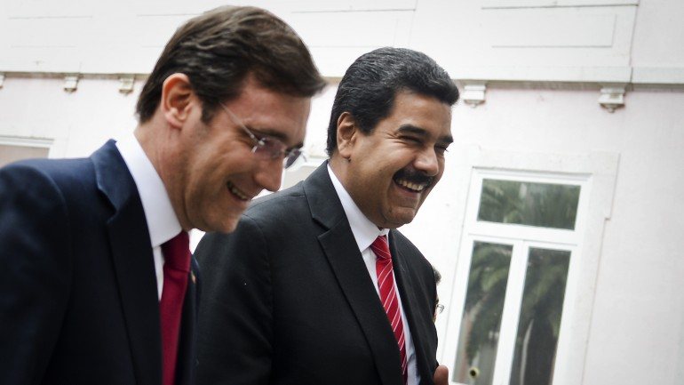 Pedro Passos Coelho com o Presidente da Venezuela, Nicolas Maduro