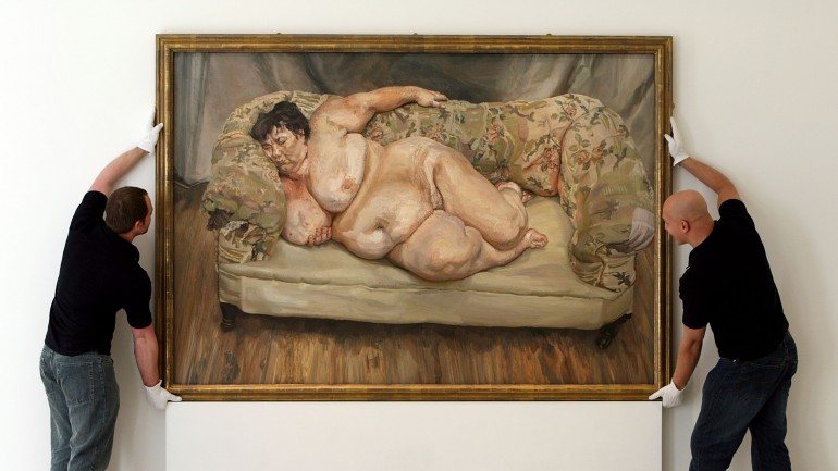 &quot;Benefits Supervisor Sleeping&quot;, um dos vários retratos de Sue Tilley pintados por Freud