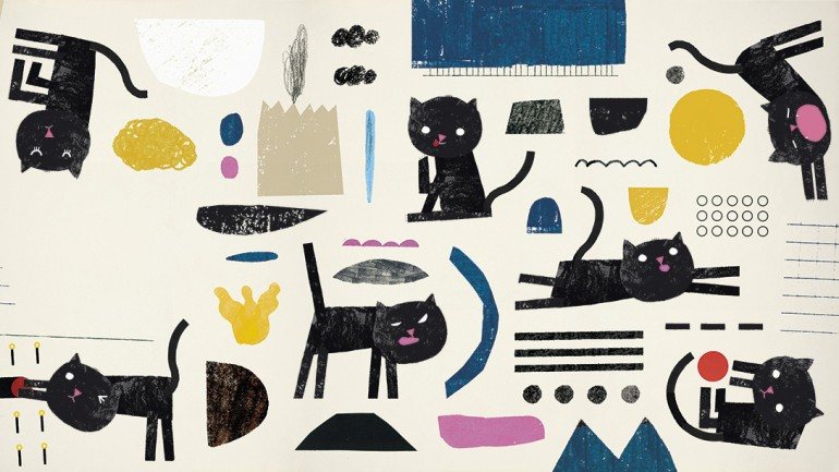Ilustração de Yara Kono retirada do livro &quot;Gato Procura-se&quot;, de Ana Saldanha (Editorial Caminho).
