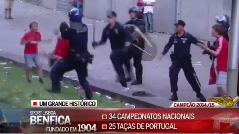 O comissário foi filmado pela CMTV a agredir um adepto do Benfica, no final do jogo com o Vitória de Guimarães, a 17 de maio de 2015