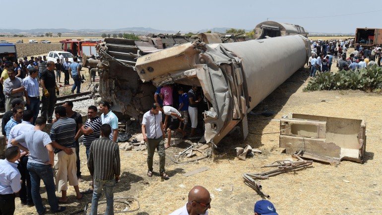 Os acidentes de comboio são muito frequentes na Tunísia