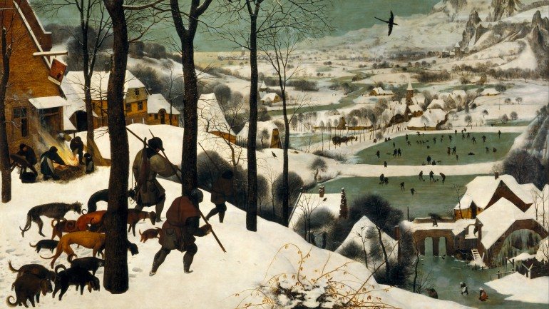 Houve uma mini-idade do gelo entre 1350 e 1850, com invernos muito rigorosos como este registado por Pieter Brueghel