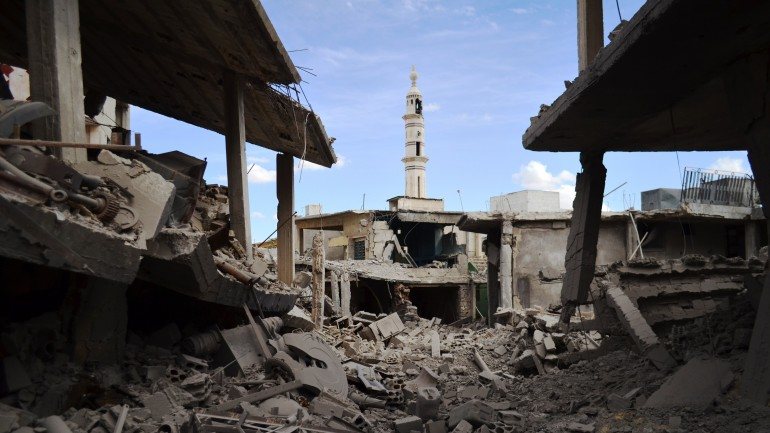 Homs, cidade síria que foi também alvo dos ataques russos