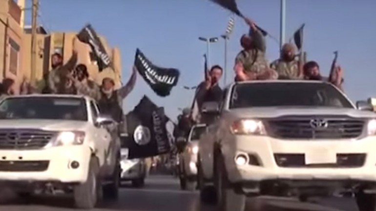 Fotografia retirado de vídeo de propaganda do Estado Islâmico em Raqqa na Síria