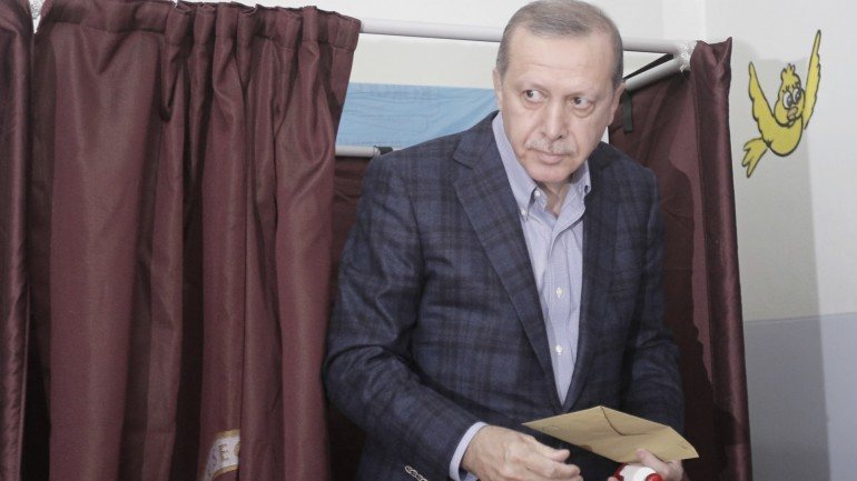 O presidente da Turquia já votou