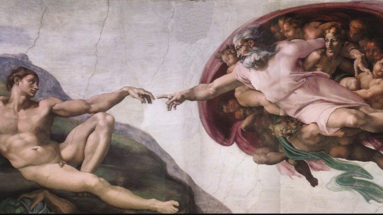 &quot;A criação de Adão&quot;, de Michelangelo