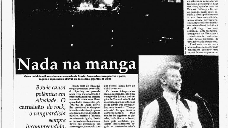 David Bowie esteve em Portugal em 1990 e em 1996