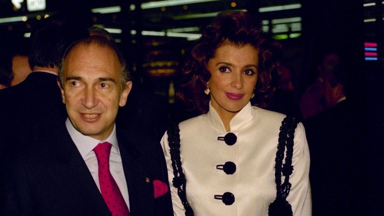 Manuel Damásio, ex-presidente do Benfica, e Margarida Prieto, sua mulher