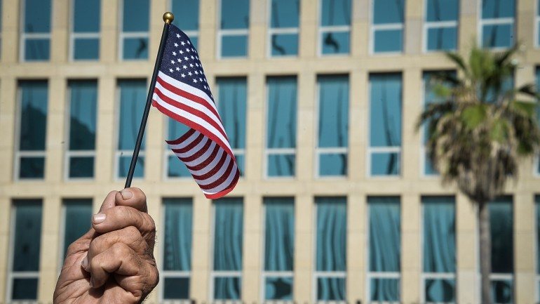 Embaixada americana em Havana, Cuba.