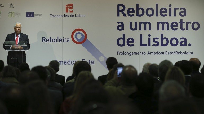 António Costa esteve hoje a inaugurar a estação do metro da Reboleira, na Amadora