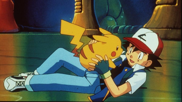 Pikachu e Ash Ketchum, numa imagem do primeiro filme dos Pokémon