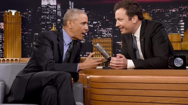 Numa entrevista com o comediante Jimmy Fallon, Obama falou sobre a corrida às presidenciais