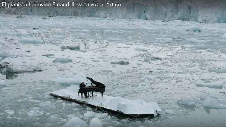 Ludovico Einaudi compôs a peça &quot;Elegia pelo Ártico&quot; de propósito para o concerto no gelo