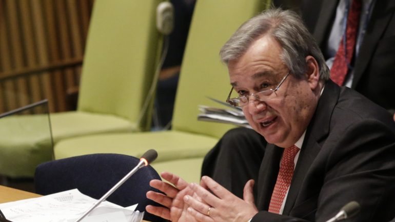 Guterres disse que o próximo secretário-geral da ONU tem de ser “sólido” e um “símbolo de unidade”