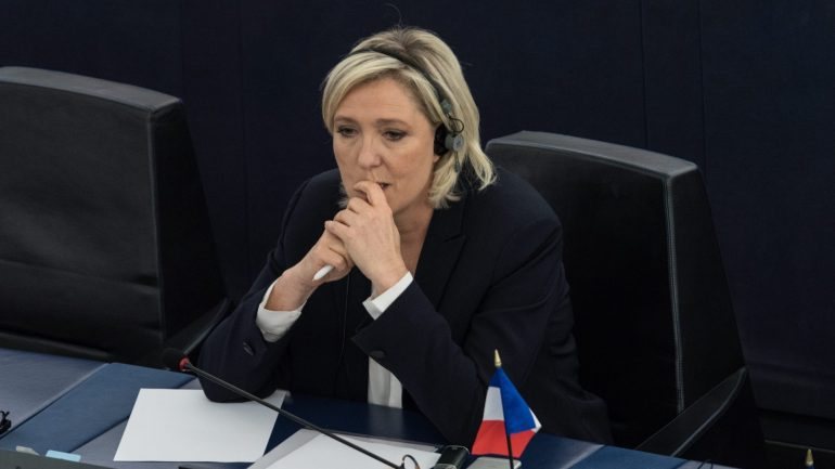 A líder do partido de extrema-direita francês Frente Nacional, Marine Le Pen