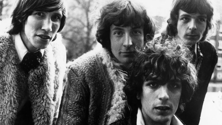 A formação original dos Pink Floyd: Roger Waters, Nick Mason, Syd Barrett e Richard Wright
