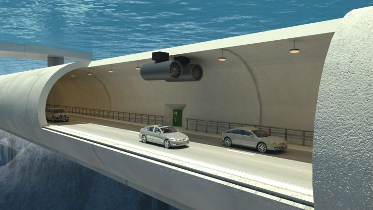 Os túneis, que ficarão cerca de 30 metros abaixo do nível da água, terão capacidade para duas vias de trânsito