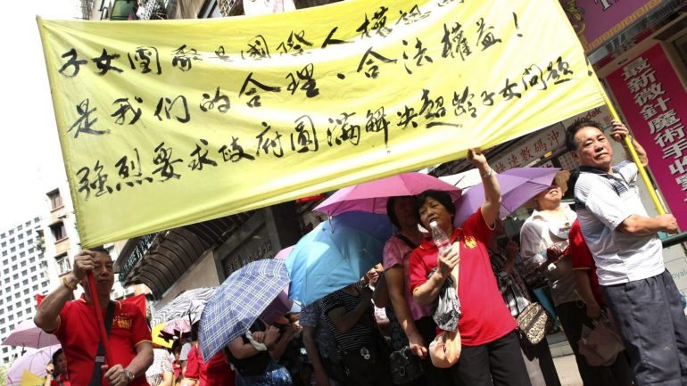 Manifestações nas ruas de Macau