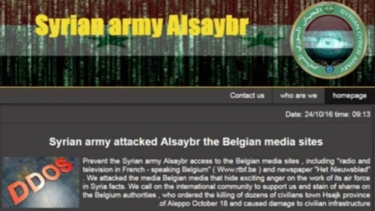 Acredita-se que o &quot;Syrian Cyber Army&quot; seja apoiado pela Rússia