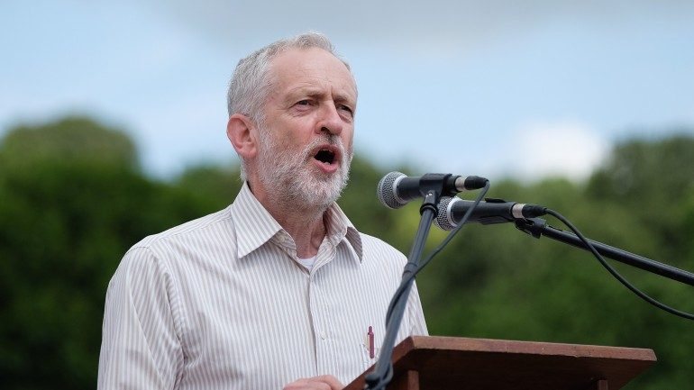 Jeremy Corbyn discursou durante um encontro regional do Partilho Trabalhista