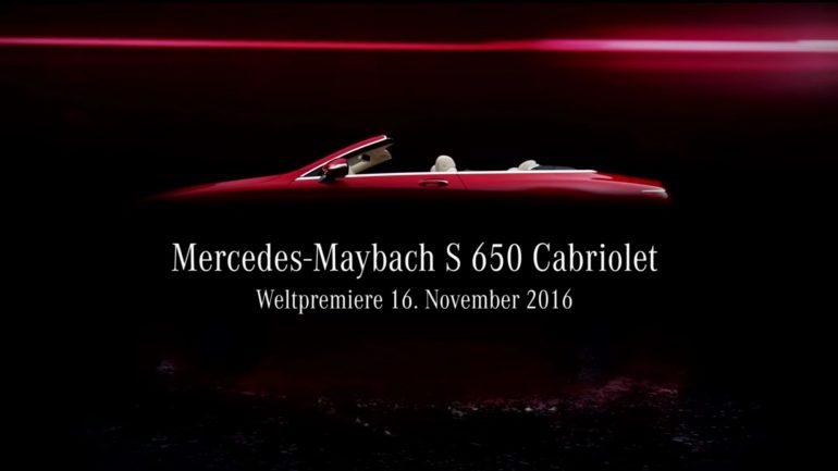 Está marcada para amanhã a revelação do Mercedes-Maybach S 650 Cabriolet