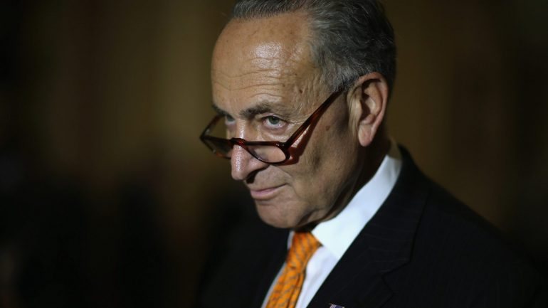 O novo líder da minoria democrata no Senado norte-americano, Chuck Schumer