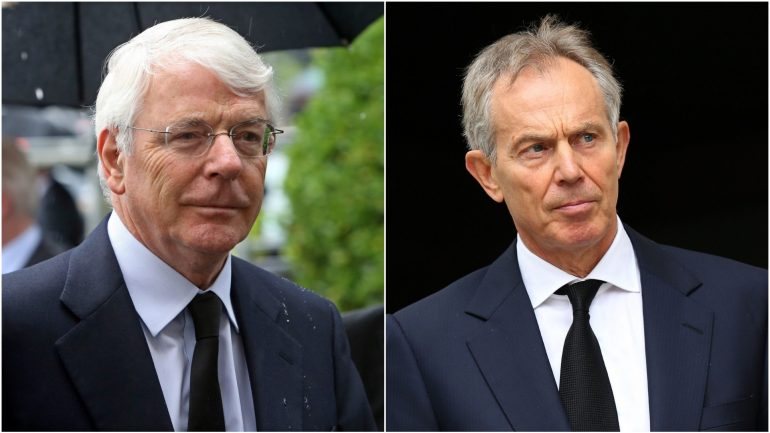 John Major e Tony Blair, dois ex-primeiros-ministros que acreditam que o Brexit pode não acontecer.