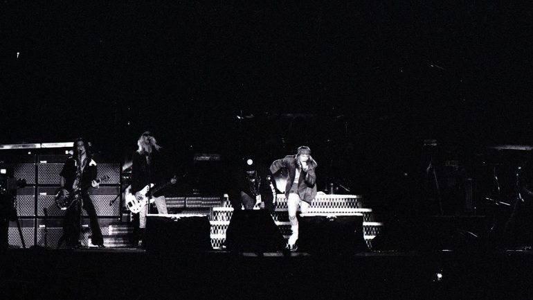Os Guns N' Roses no Estádio de Alvalade em 1992