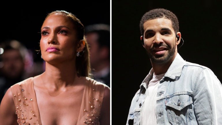 Jennifer Lopez tem 47 anos e Drake 30.