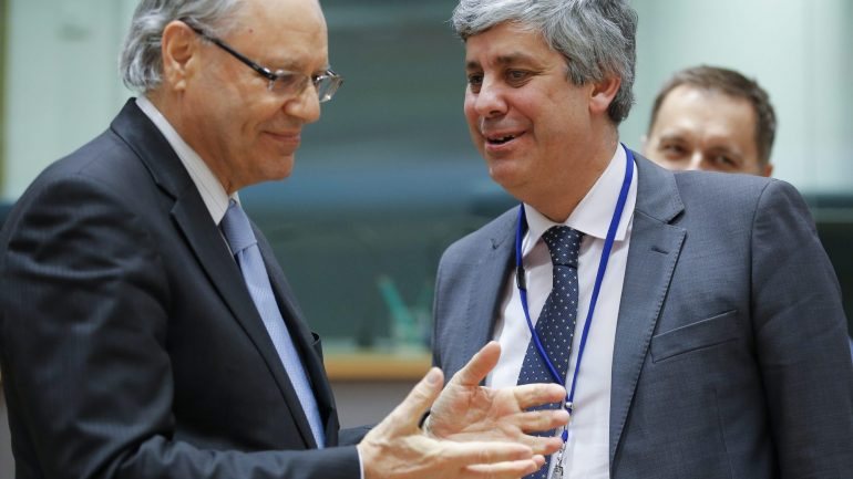 Mário Centeno participou esta sexta-feira num encontro bilateral com o comissário europeu dos Assuntos Económicos, Pierre Moscovici