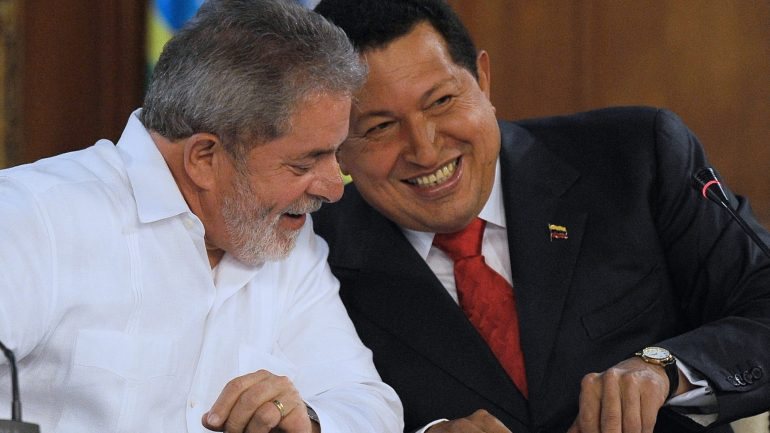 Lula da Silva e Hugo Chávez