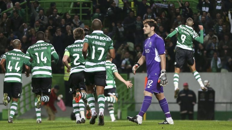 Iker Casillas teve como grande adversário em Portugal o avançado Slimani, que bisou na derrota por 2-0 em janeiro de 2016