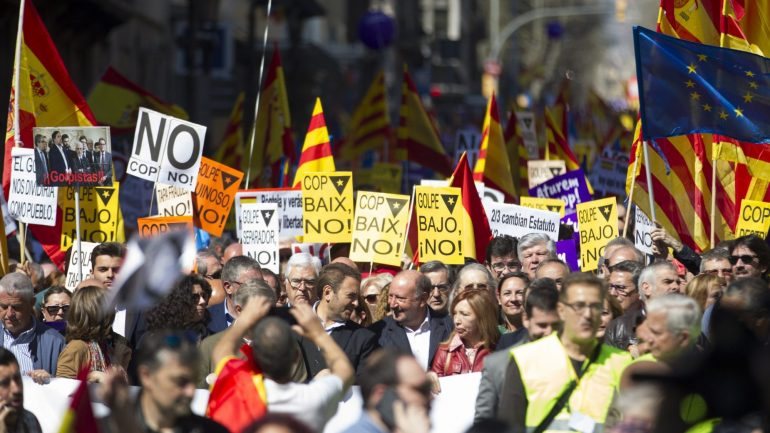 A marcha foi convocada pela Plataforma da Sociedade Civil Catalã
