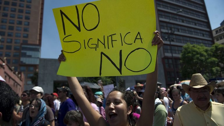 O México tem vivido muitas manifestações de protesto contra a violência a mulheres