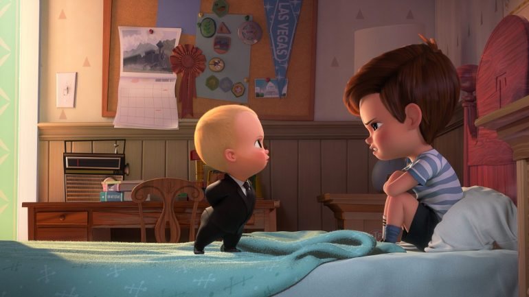 Confronto de irmãos em &quot;The Boss Baby&quot;, a nova longa-metragem animada da DreamWorks