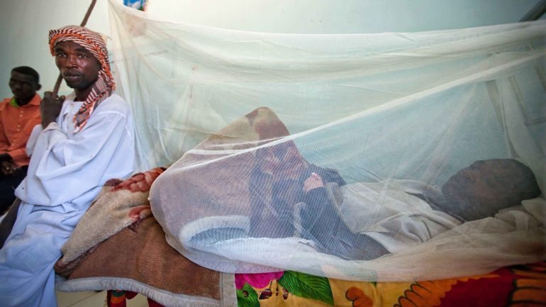 A distribuição das redes mosquiteiras é feita através do Programa Nacional de Luta contra o Paludismo