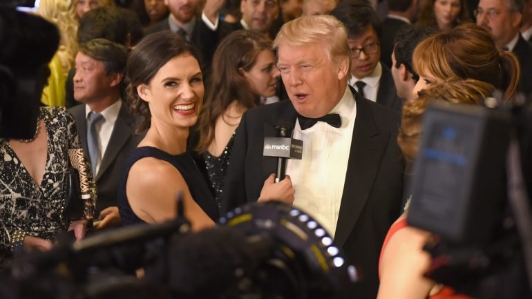 Trump no jantar anual de correspondentes, em 2015