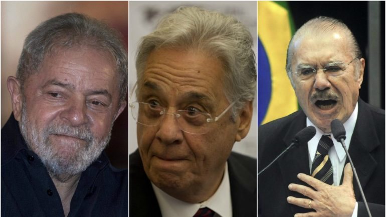 Lula da Silva, Fernando Henrique Cardoso e José Sarney