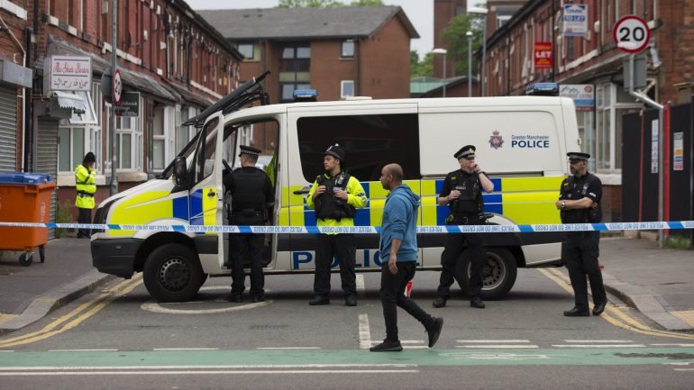 A detenção ocorreu na Banff Road, na cidade de Rusholme, em Manchester