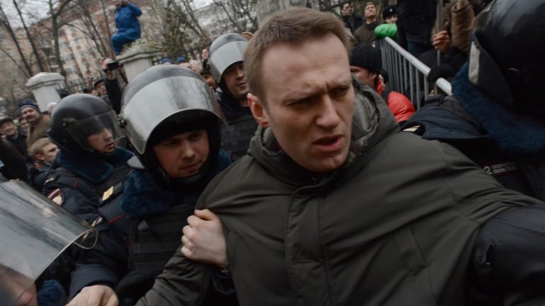 Alexei Navalny já tinha sido detido nas manifestações de 26 de março que o próprio convocara