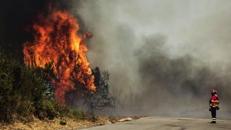 O alerta para o fogo foi dado às 14h14. Terá deflagrado na freguesia de Monforte da Beira, numa zona de mato e de azinhal, em plano parque natural do Tejo Internacional