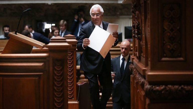 O primeiro-ministro, António Costa, na quarta-feira, durante o debate do estado da Nação