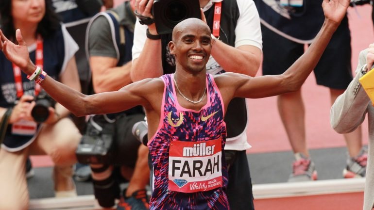 Mo Farah é bicampeão olímpico de 5.000 e 10.000 metros